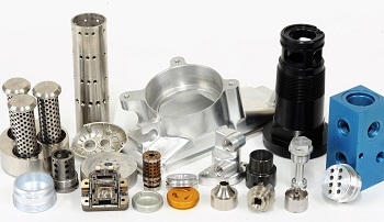 Assorted Metal CNC machined components from high-volume machining